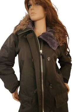 Gap Dark Olive Green Long Hooded Parka Jacket NWOT Fits Size XS S M